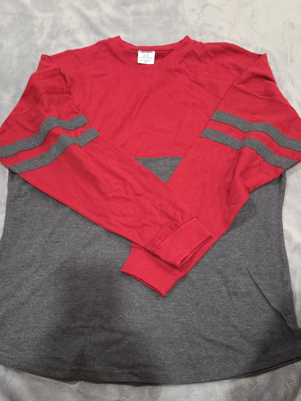 Pressbox Red and Gray Men’s Crewneck